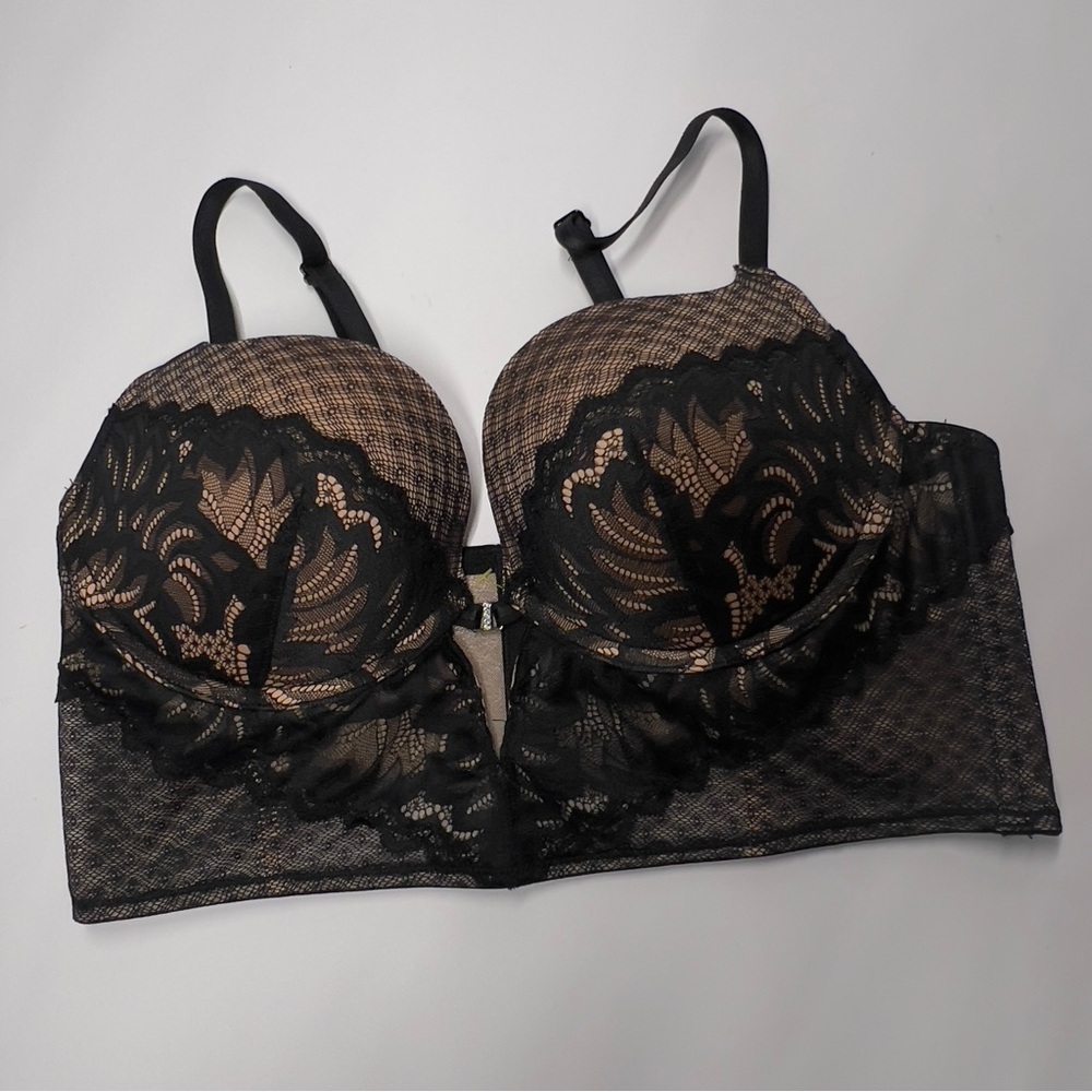 ADORE ME 36DD Black Lace Feminine Intimate Bra